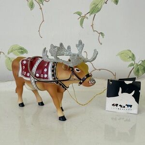 Cow Parade ‘Moodolph’ - A Christmas Cow Reindeer Figurine - Westland Gifts